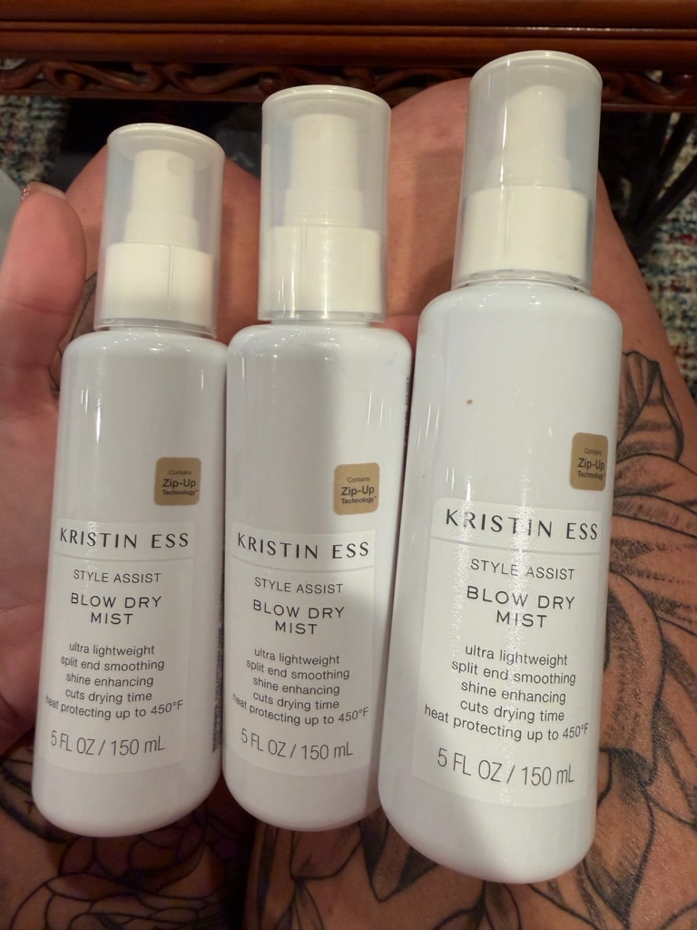 Bundle of 3 Kristin Ess Style Assist Blow Dry Mist — White (5 fl oz)